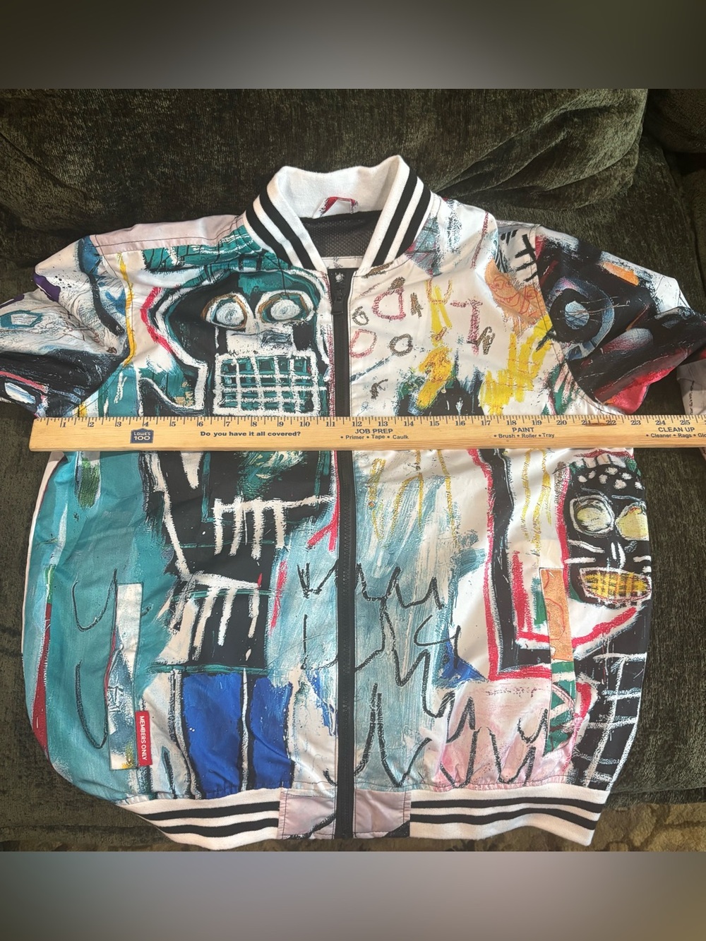 Jean-Michael Basquiat + Members Only graphic lightweight bomber jacket, size M - Picture 10 of 10